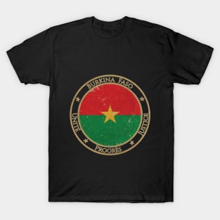 Vintage Burkina Faso Africa African Flag T-Shirt